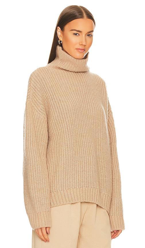 ANINE BING Sydney Sweater in Camel - Tan. Size L (also in S, M, XS). Product Image