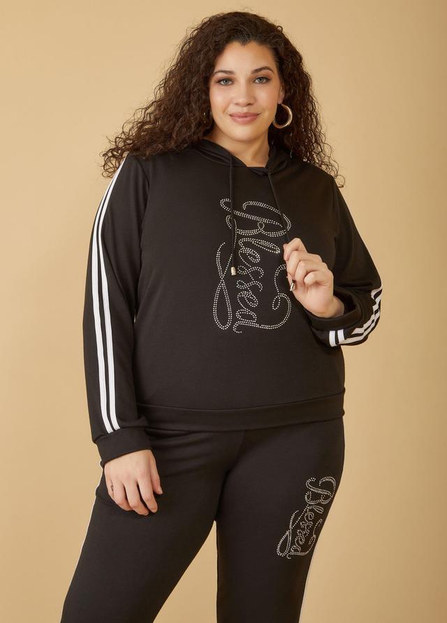 Plus Size Blessed Crystal Hoodie Ashley Stewart Product Image