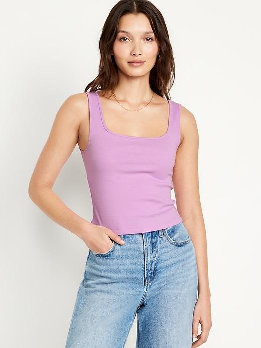 Ultra-Crop Rib-Knit Tank Top Product Image