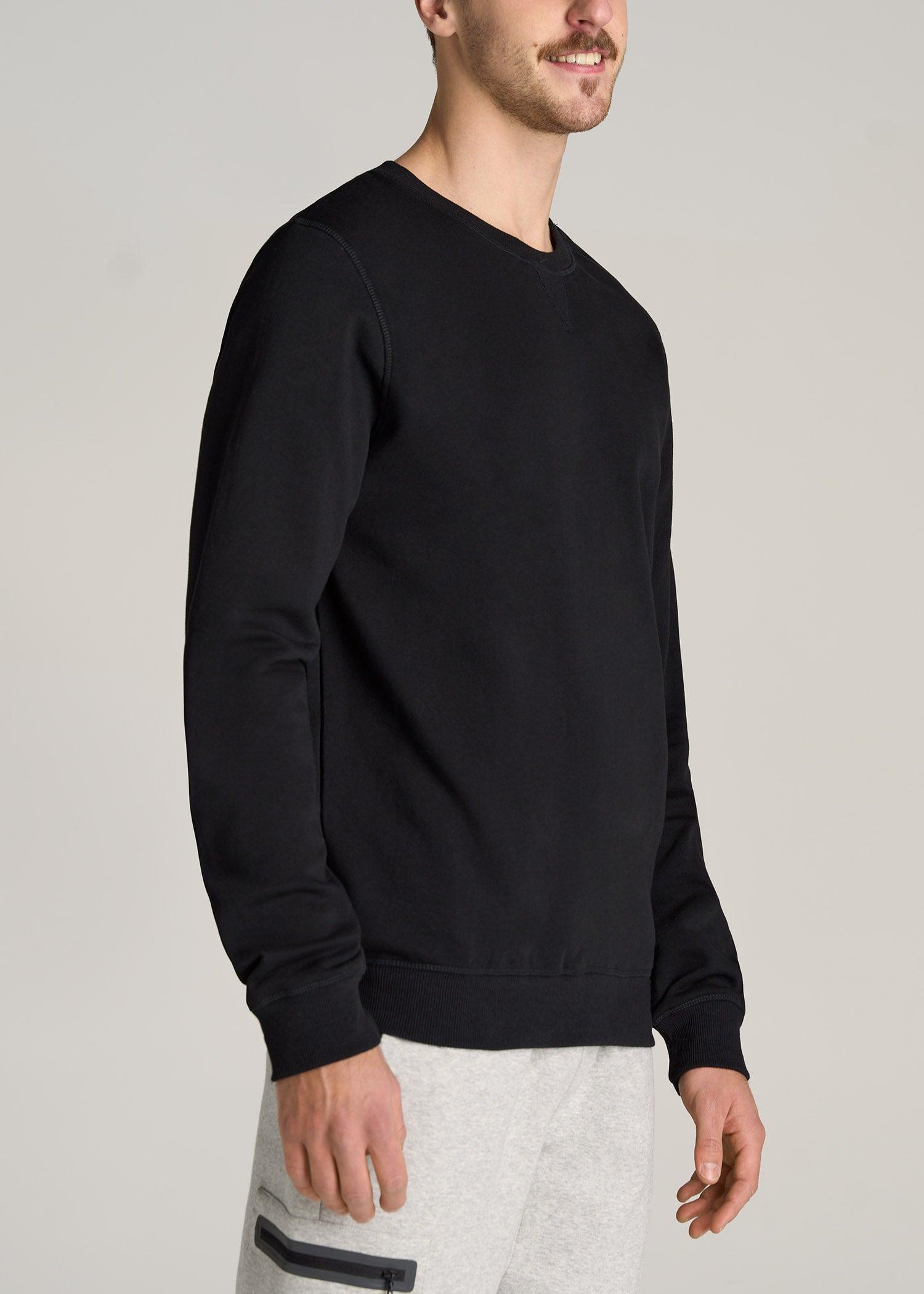 Wearever Fleece Crewneck Tall Men's Sweatshirt in Black Product Image