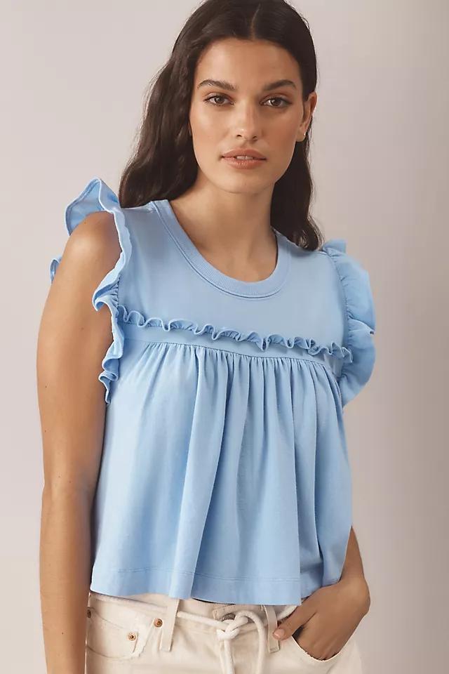 Maeve Sleeveless Ruffle Blouse Product Image