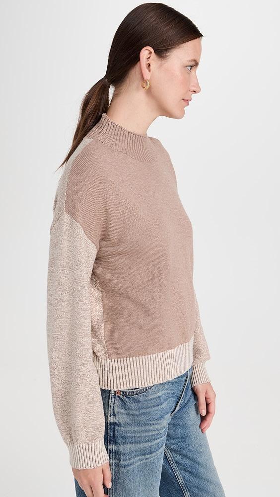 MONROW Cotton Cashmere Funnel Sweater | Shopbop Product Image