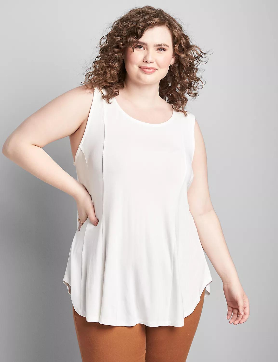 Classic Scoop-Neck Fit & Flare Tank Product Image