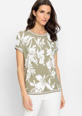 Women's Short Sleeve Abstract Floral Print T-Shirt Product Image