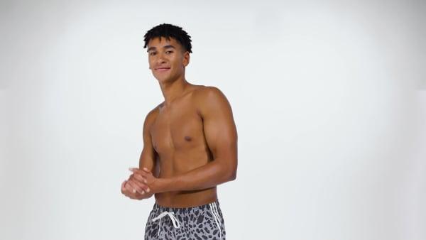 Essentials 3-Stripes Animal-Print CLX Swim Shorts Product Image