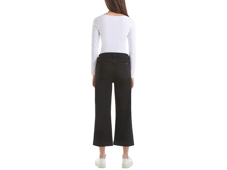 Jen7 Womens High Rise Cropped Wide Leg Jeans - Black Product Image