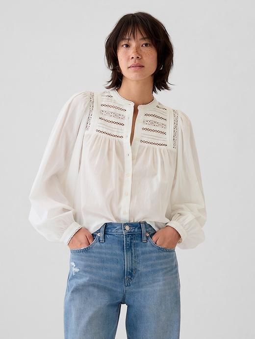 Lace-Trim Shirt Product Image