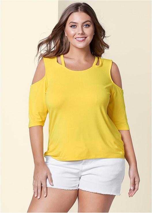 Strappy Cold-Shoulder Top Product Image