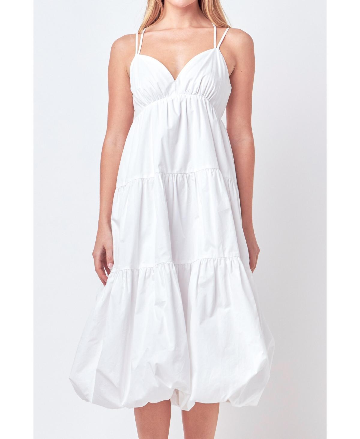 English Factory Womens Balloon Dress with Strappy Back Detail Product Image