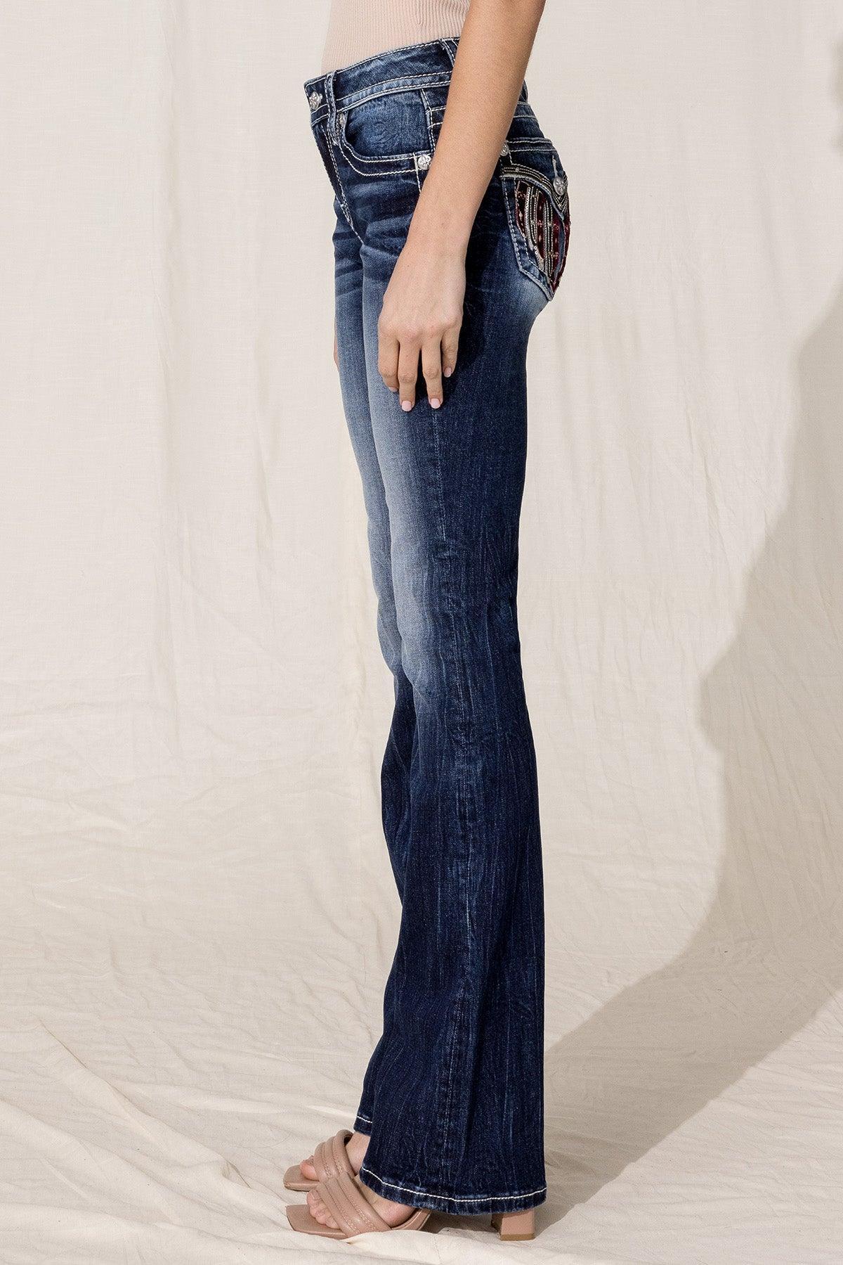 Velvet Wing Bootcut Jeans Female Product Image