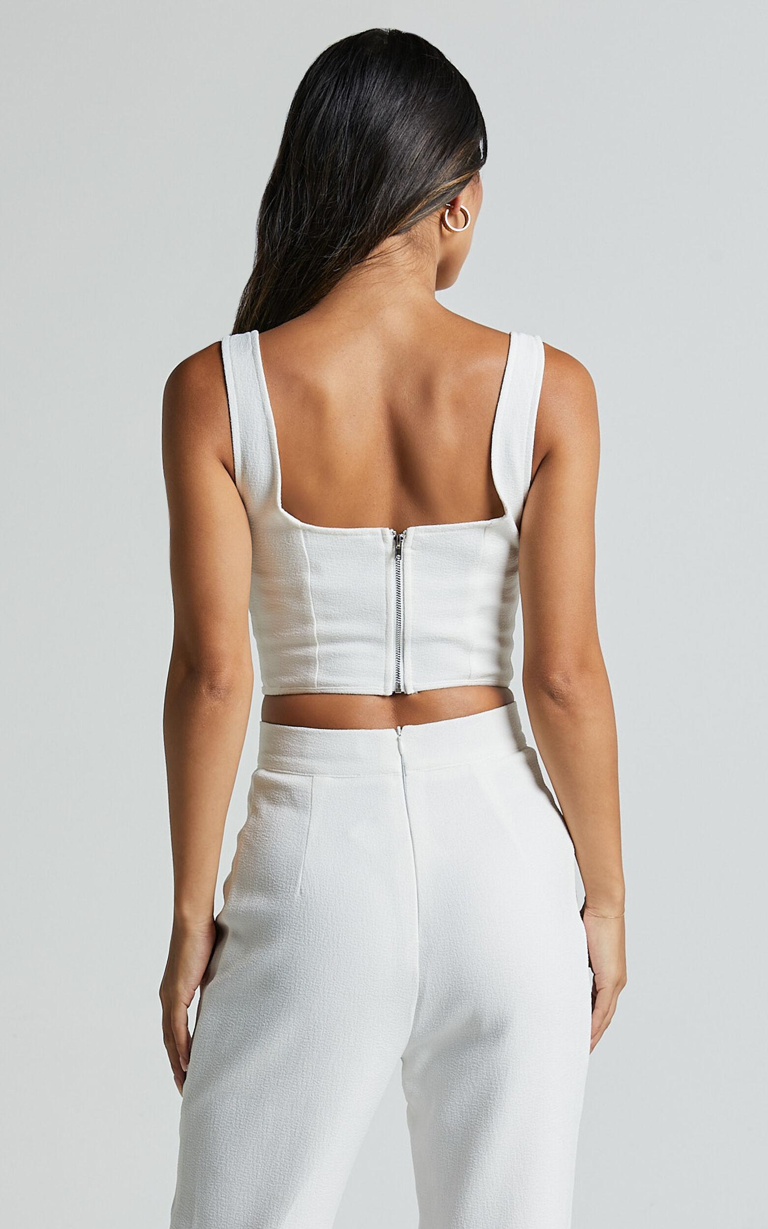 Minelli Top - Bustier Corset Top in Ivory Product Image