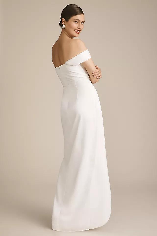 BHLDN Cleo Off-The-Shoulder Satin Maxi Dress Product Image