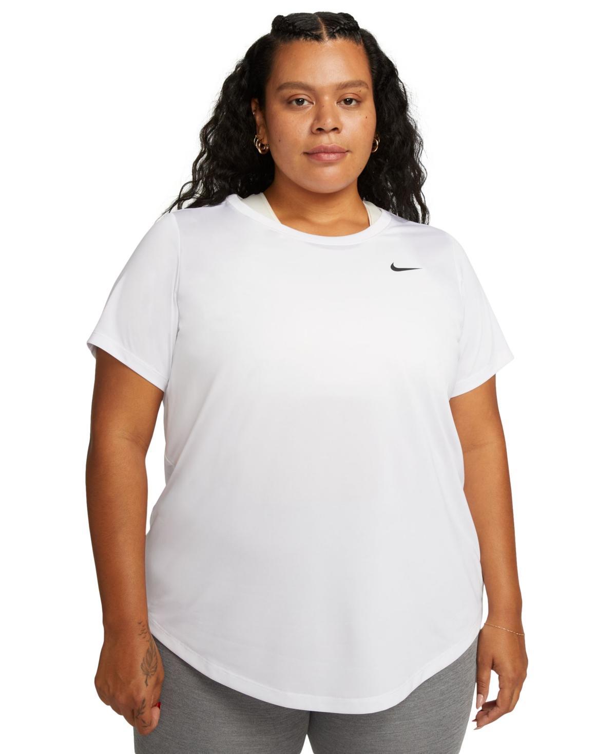 Nike Plus Size Active Dri-fit Womens Short-Sleeve Logo T-Shirt - Black Product Image