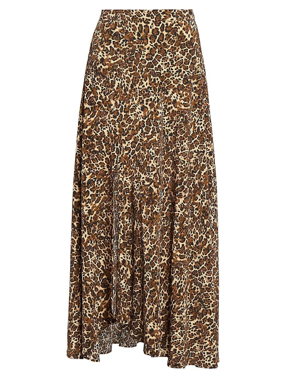 Womens Sakura Leopard Maxi Skirt product image