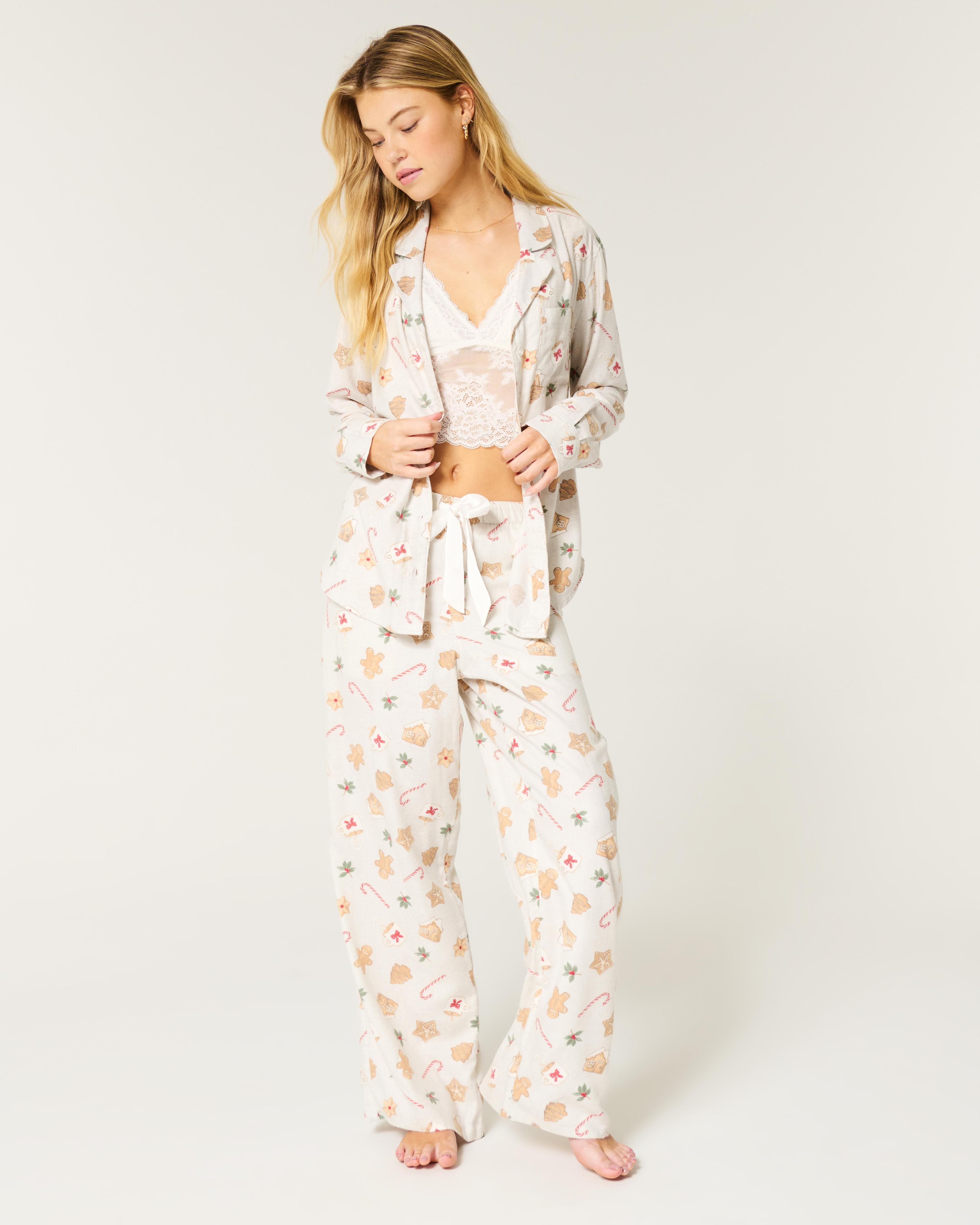 Long-Sleeve Pajama Shirt & Pants Set Product Image