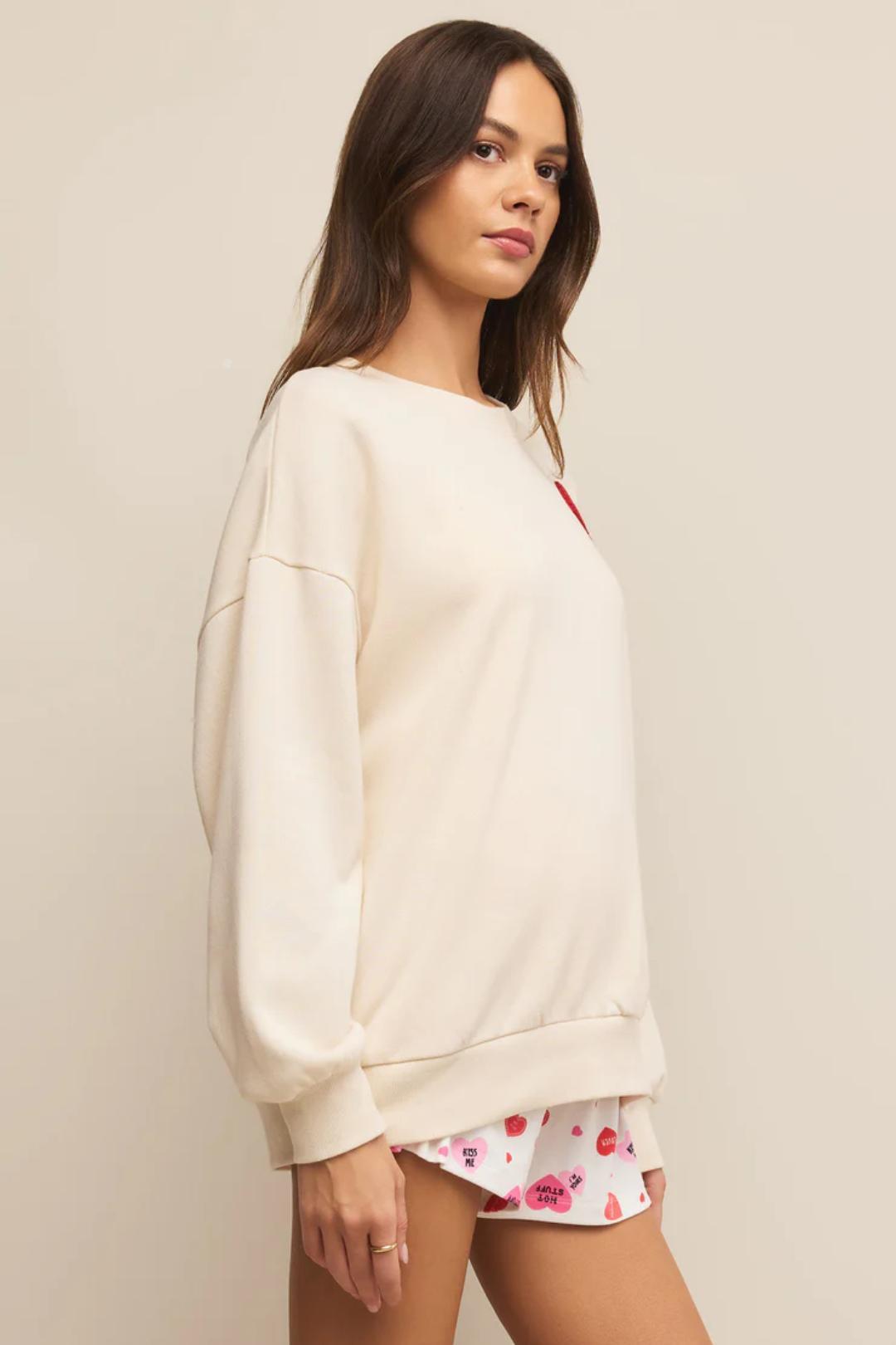 Oversized Heart Sweatshirt Product Image