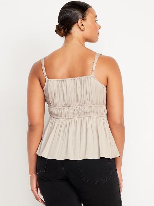 Waist-Defined Satin Top Product Image