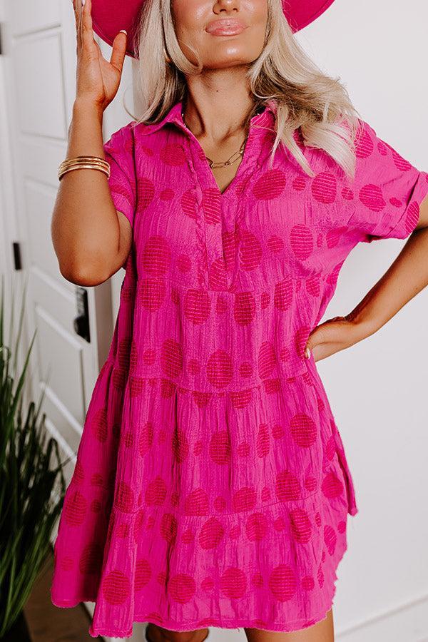 Dancing In The Sun Babydoll Dress In Pink Product Image