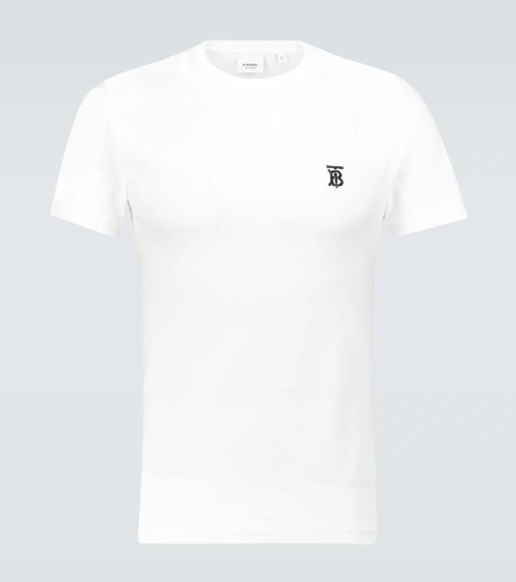 Parker Logo-embroidered Cotton-blend T-shirt In White Product Image