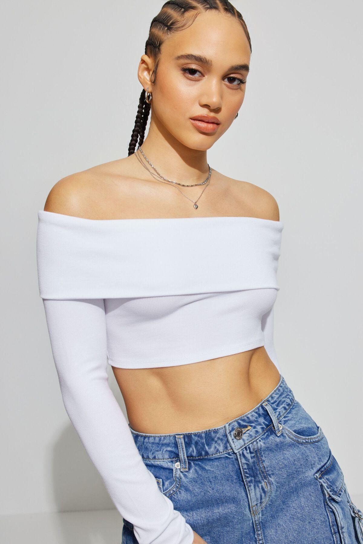 Kayla Foldover Off Shoulder Top Product Image