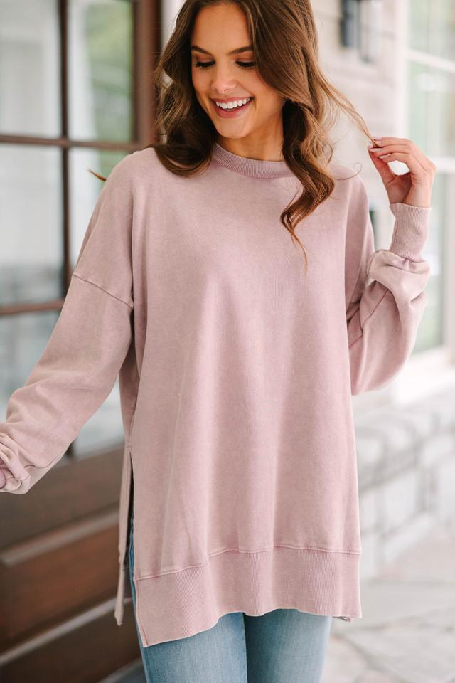 The Slouchy Mauve Pink Pullover Female Product Image