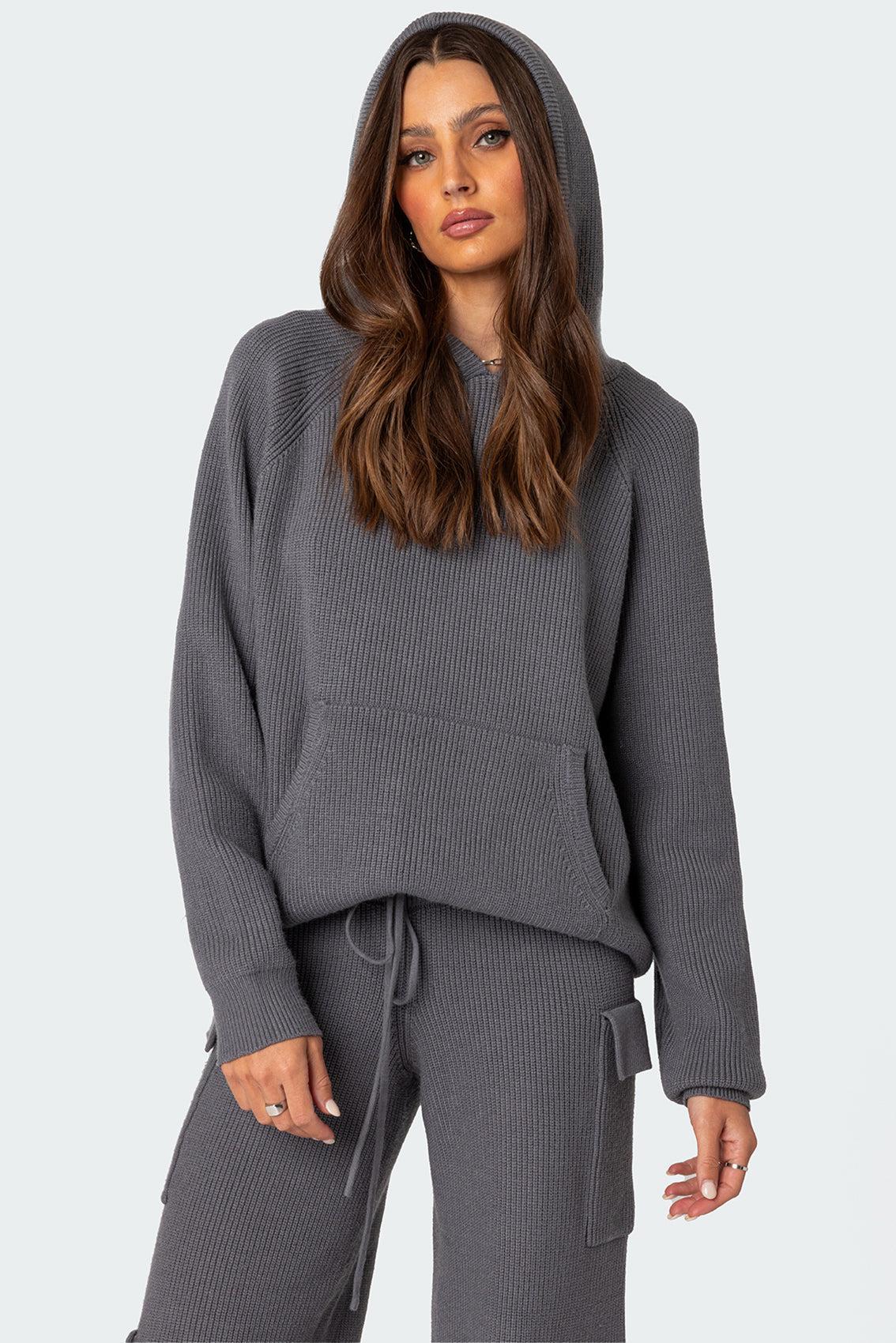 Wynter Oversized Knit Hoodie Product Image