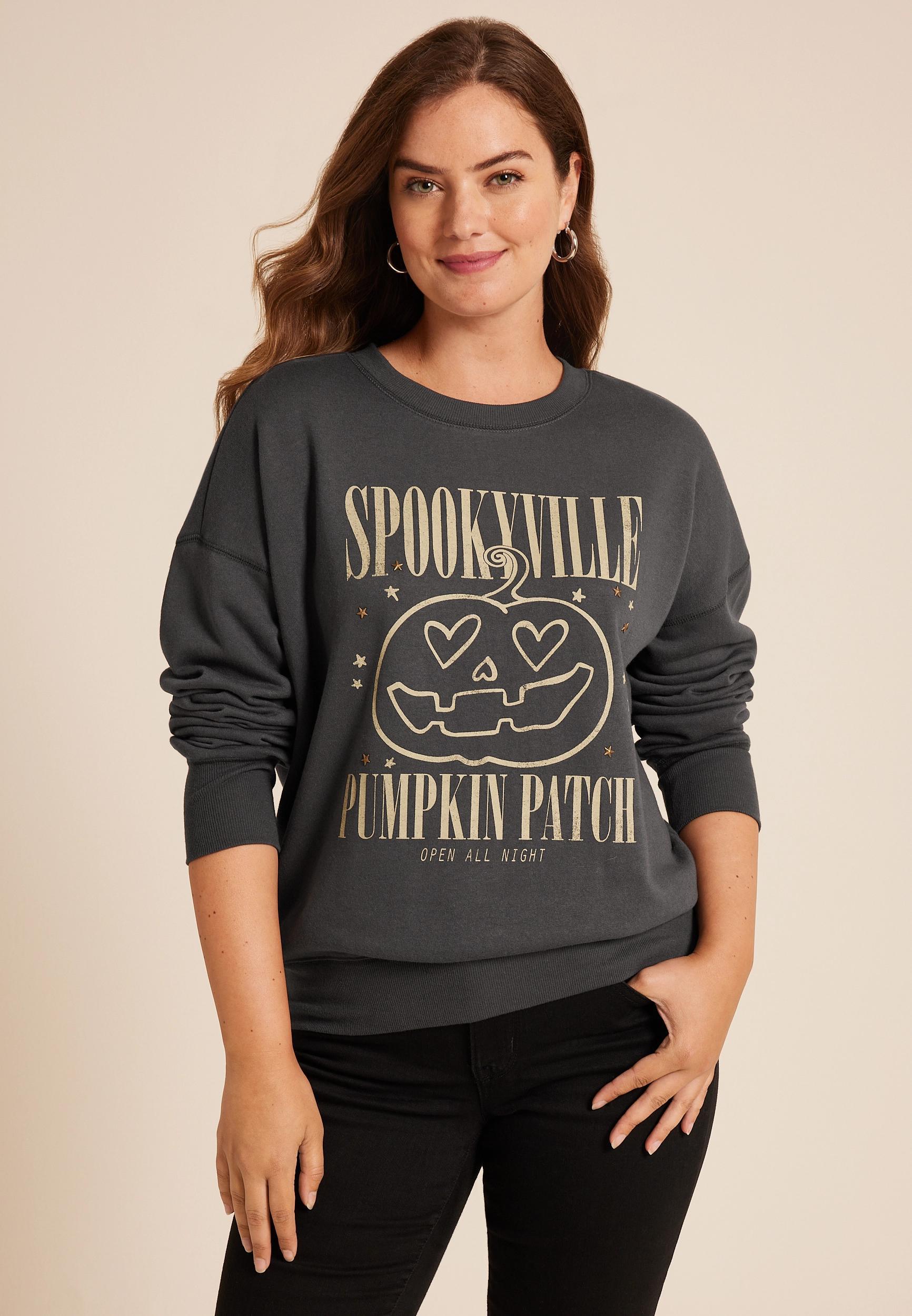 Spookyville Pumpkin Patch Oversized Fit Sweatshirt Product Image