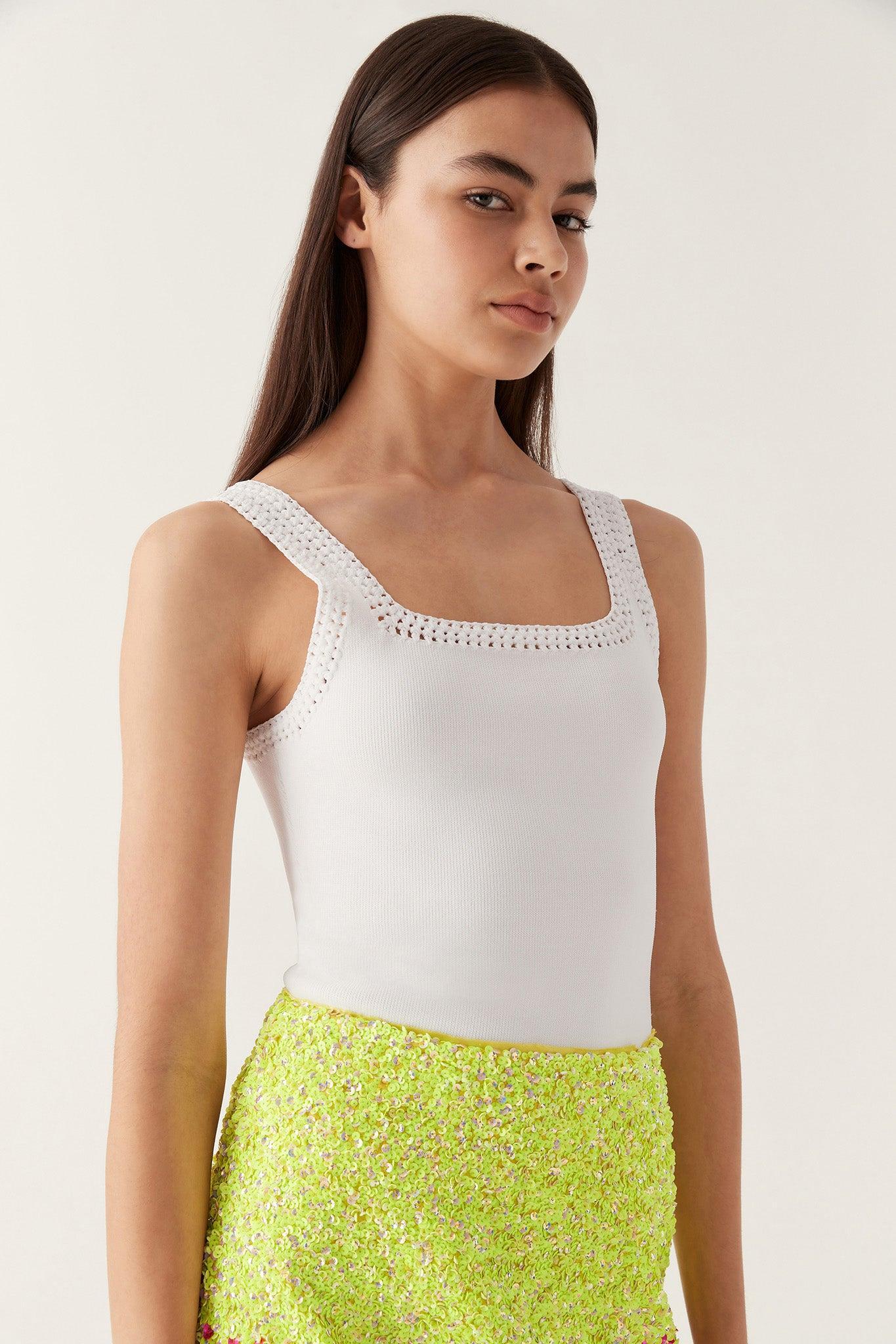 Tazia Crocheted Edge Tank Product Image