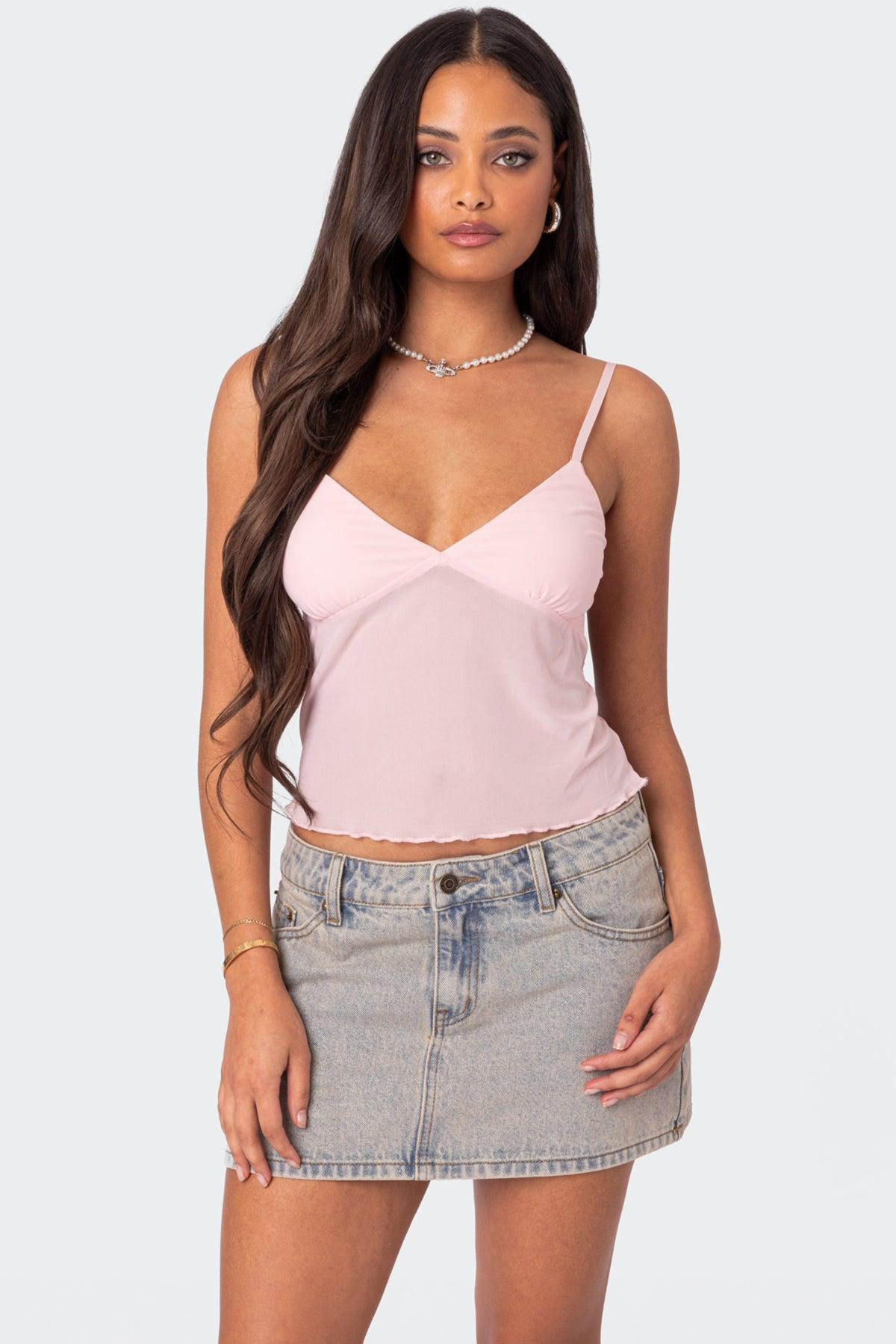 Serafina Sheer Mesh Tank Top Product Image