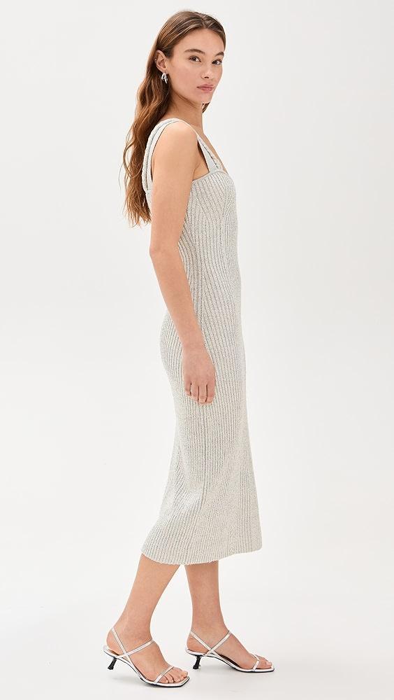 AMUR Indiyah Metallic Knit Midi Dress | Shopbop Product Image