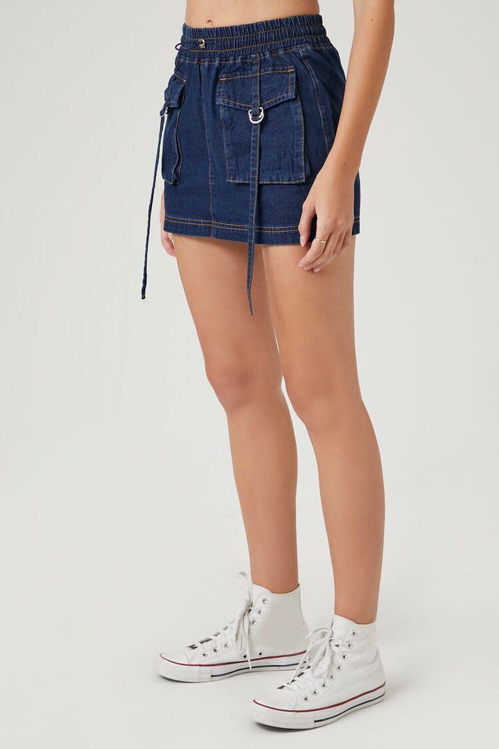 Denim Cargo Mini Skirt | Forever 21 Product Image