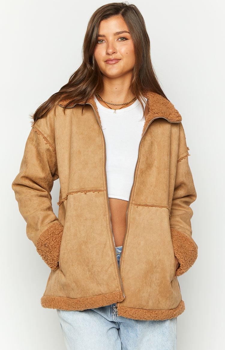 Willow Brown Suede Fur Jacket Product Image