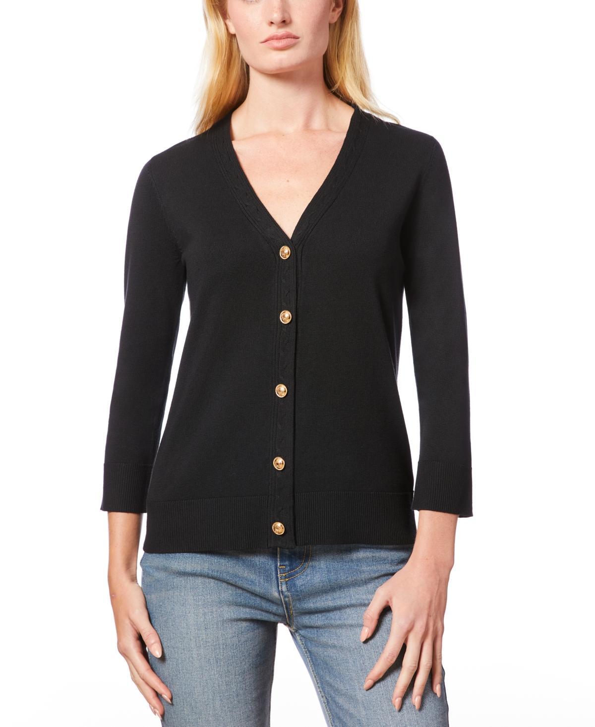 Melissa Paige Womens V-Neck Button-Front Cardigan Product Image