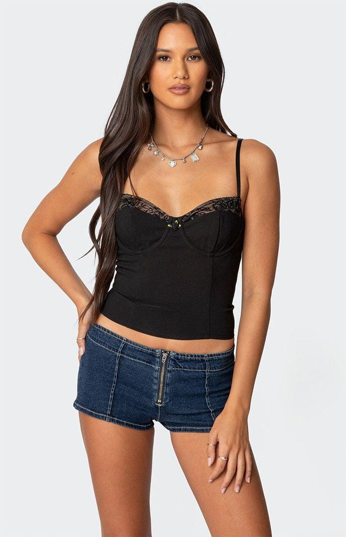 Edikted Women's Coryn Lacey Cupped Corset Product Image