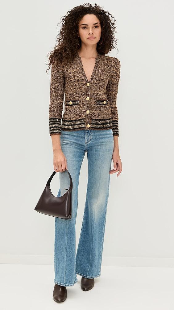 L'AGENCE Jenni Waffle Stitch Cardigan | Shopbop Product Image