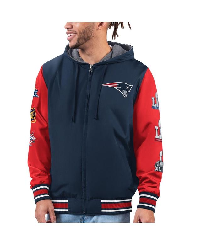 Mens G-iii Sports by Carl Banks Navy New England Patriots Commemorative Reversible Full-Zip Jacket - Navy Product Image