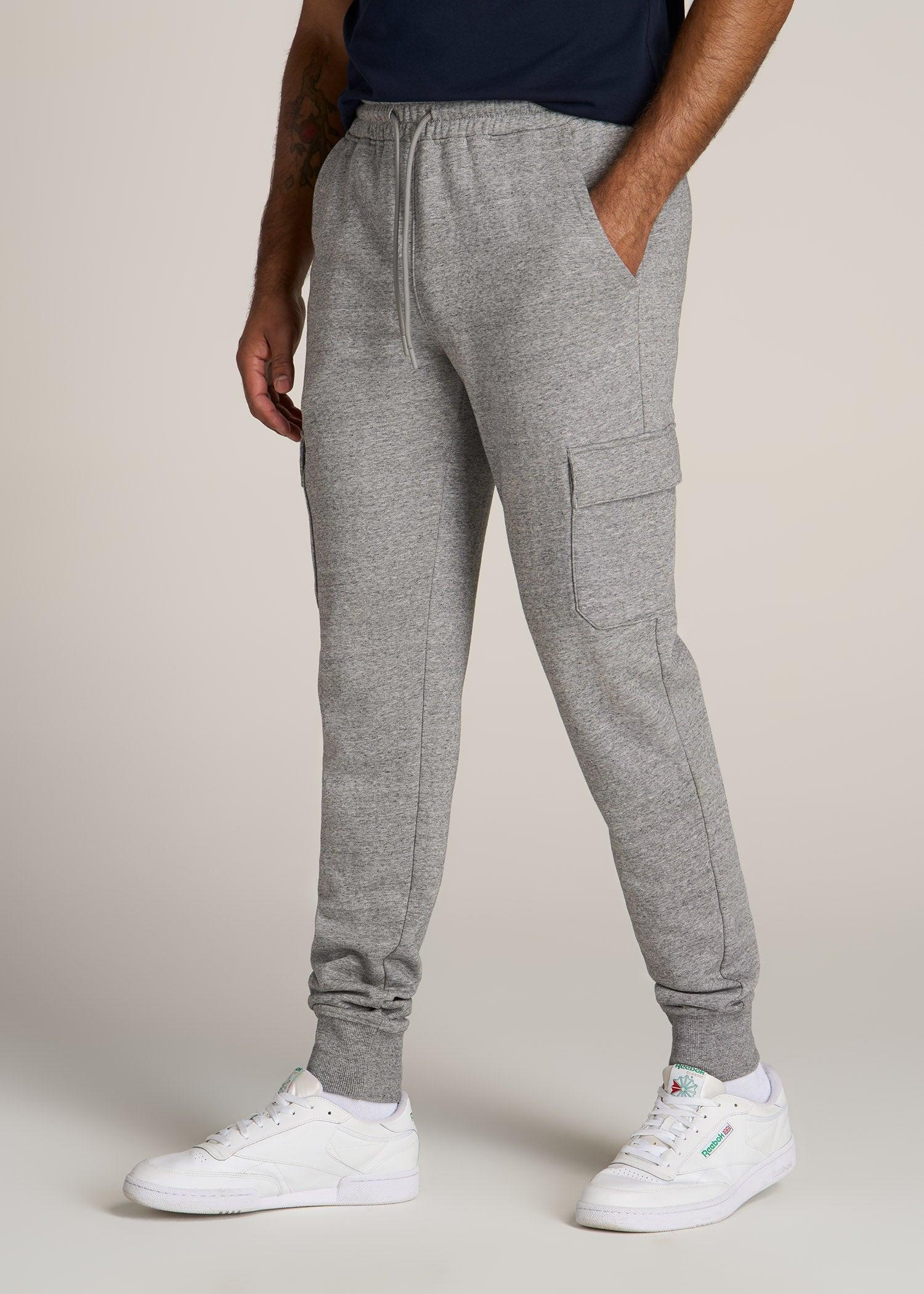 Wearever Fleece Cargo Jogger For Tall Men in Heather Grey Male Product Image