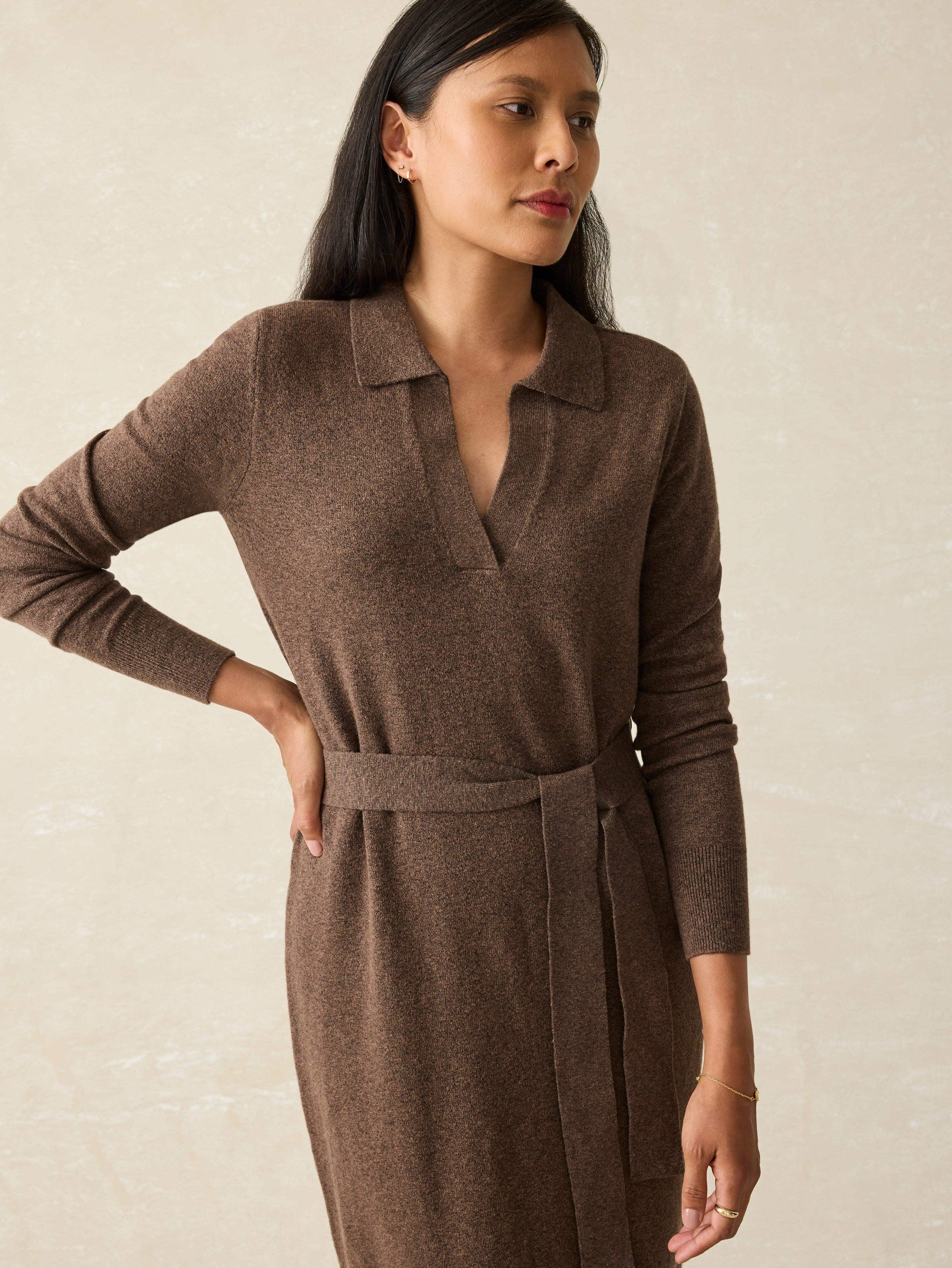 Jackson Sweater Dress - Mocha Heather Female Product Image