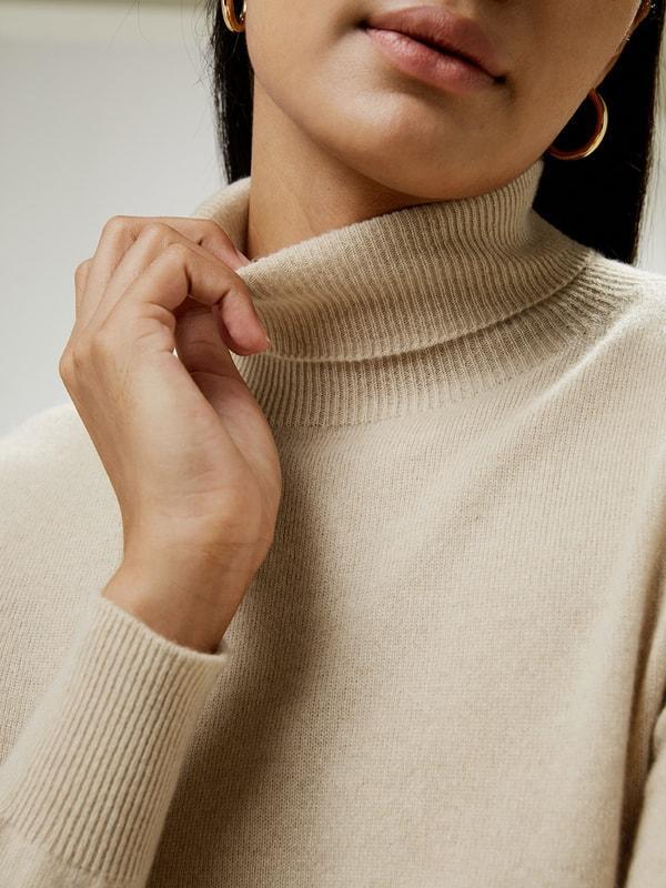 Pure Cashmere Turtleneck Sweater Product Image