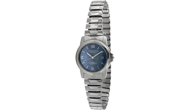 Timetech Womens Stainless Steel Blue Dial Expansion Watch Product Image