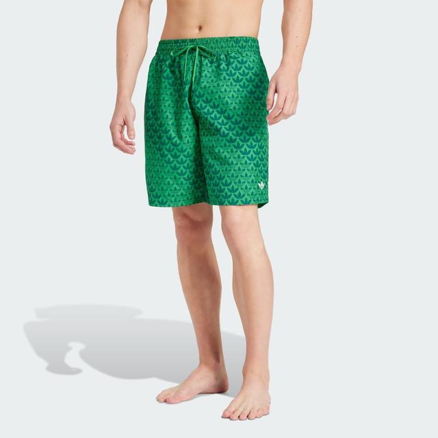 adidas Monogram Swim Shorts Green XL Mens Product Image