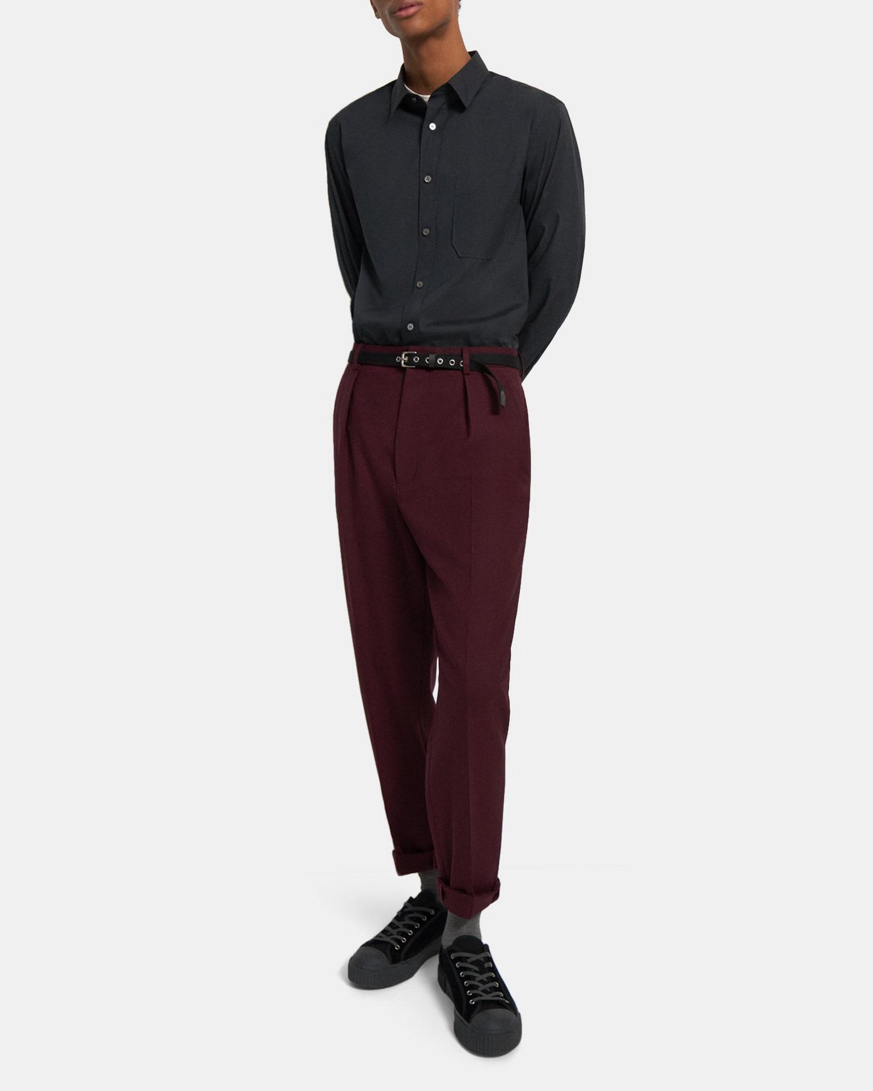 Wool Gabardine Pleated Pant Product Image