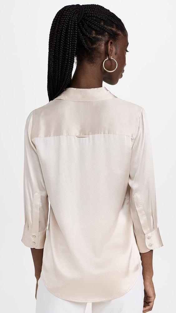 L'AGENCE Dani 3/4 Sleeve Blouse | Shopbop Product Image