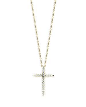 Womens Tiny Treasures 18K Yellow Gold & Diamond Cross Pendant Necklace Product Image