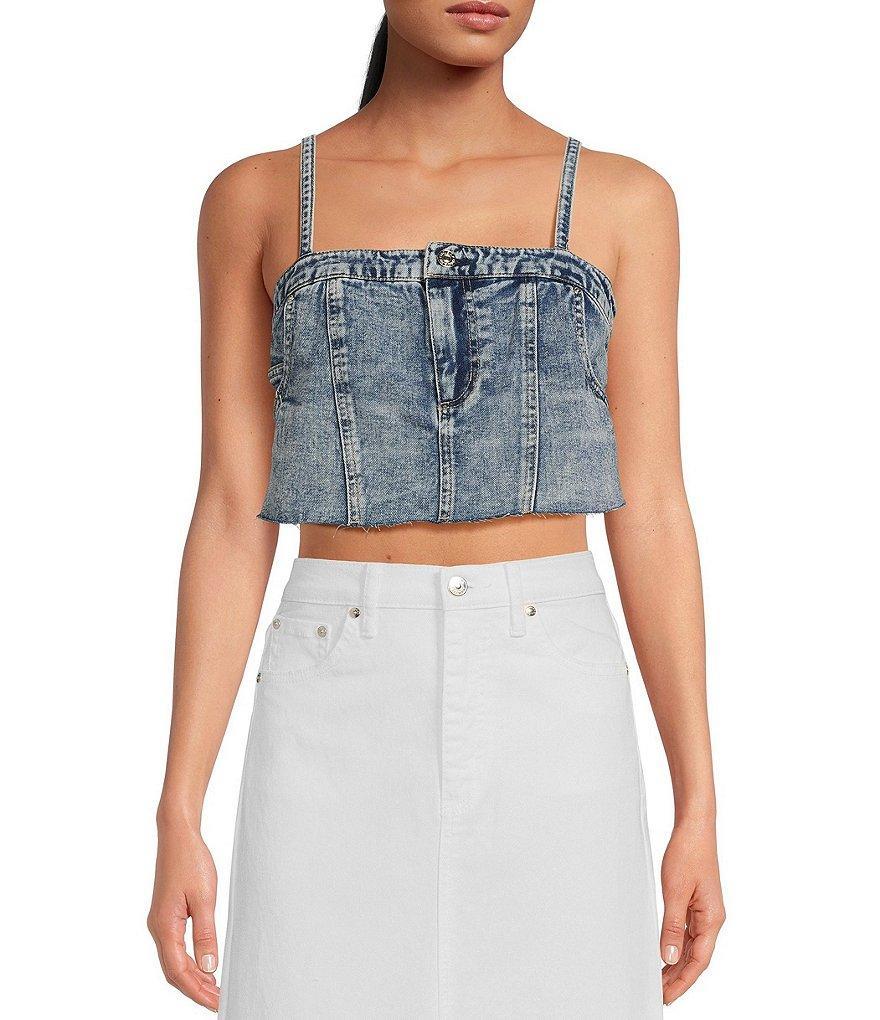 Circus NY by Sam Edelman Bustier Denim Crop Top product image