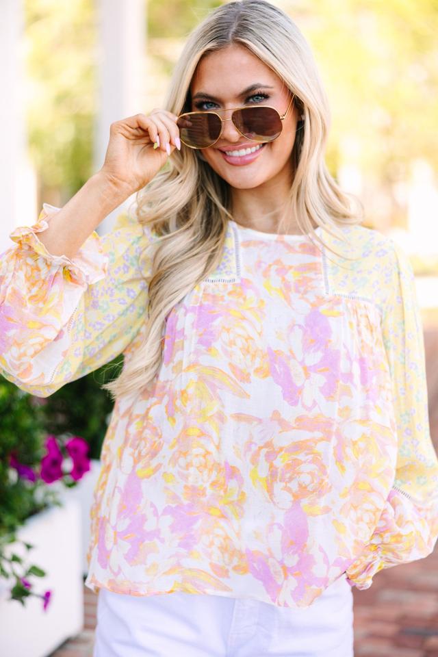 All The Details Yellow Floral Blouse Female Product Image