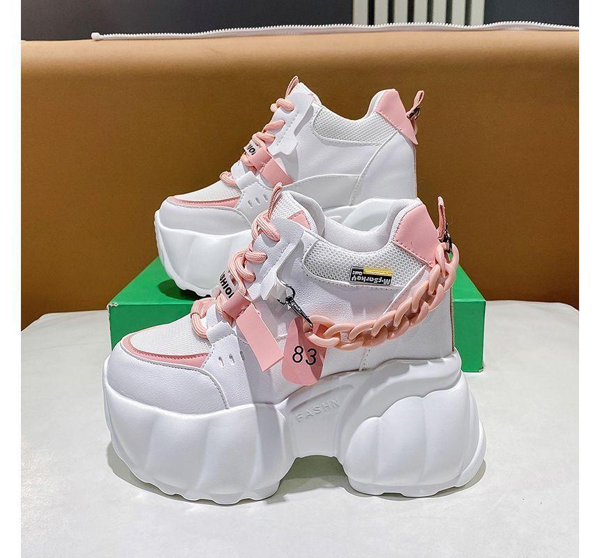 Platform Tag Chain Detail Sneakers Product Image