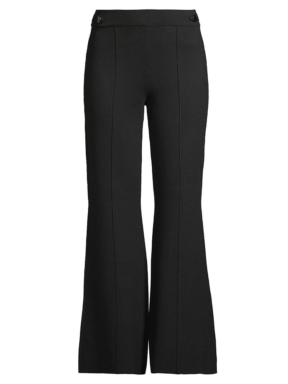 Womens Cotton-Blend Flared Knit Pants Product Image