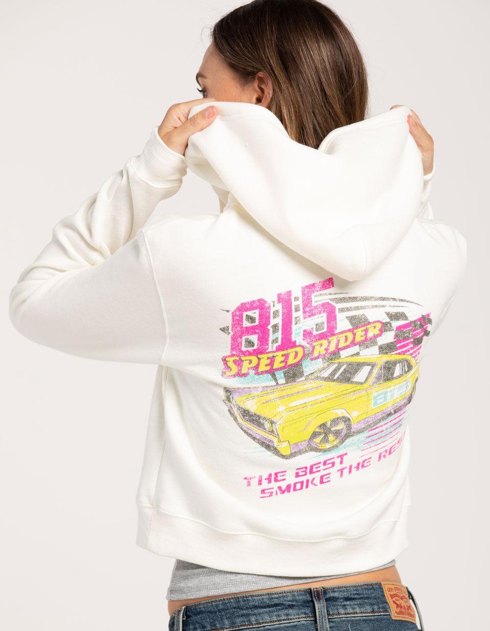 FULL TILT Car Womens Crop Zip-Up Hoodie Product Image