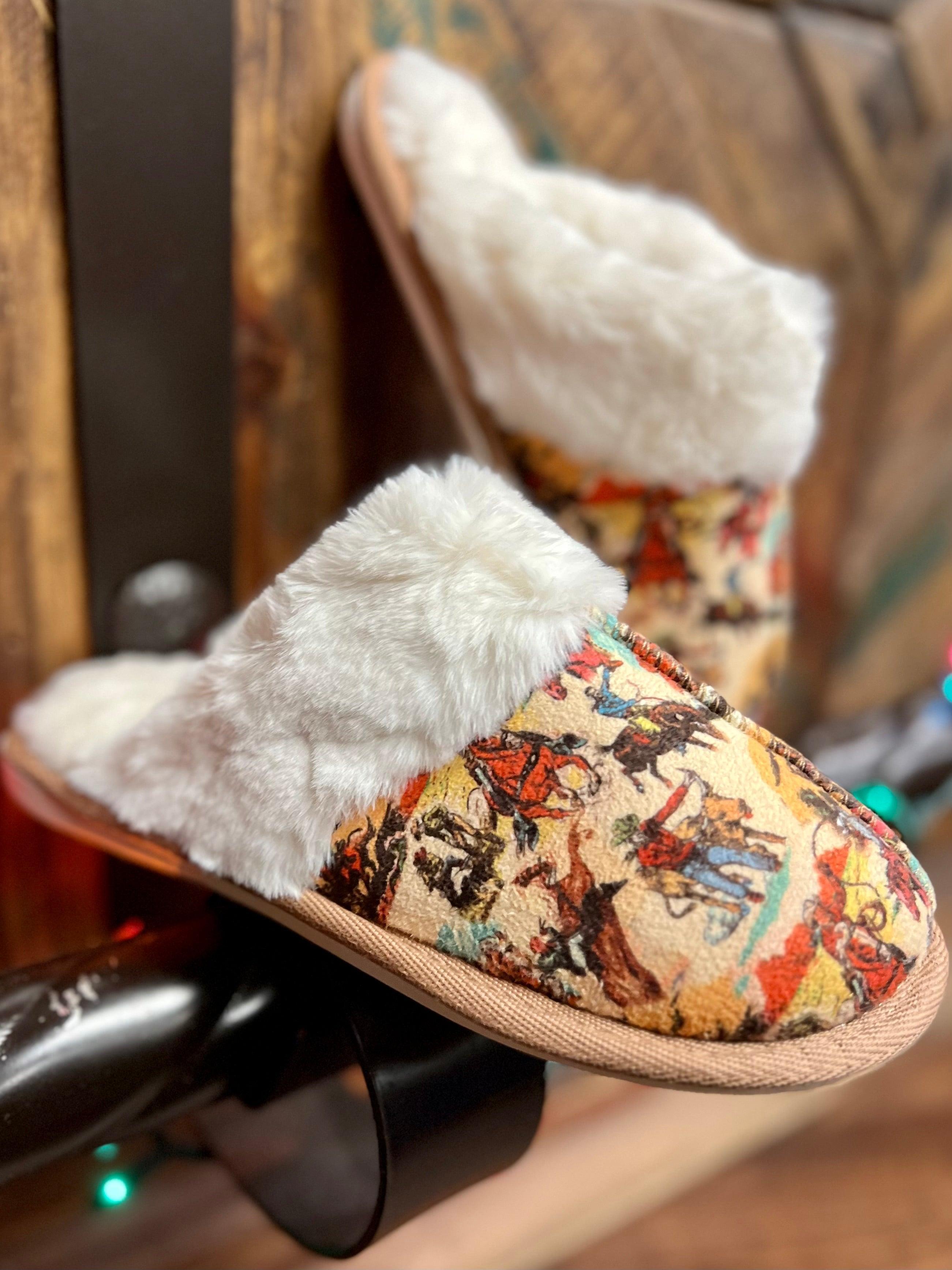 Cowboy Collage Slippers Product Image